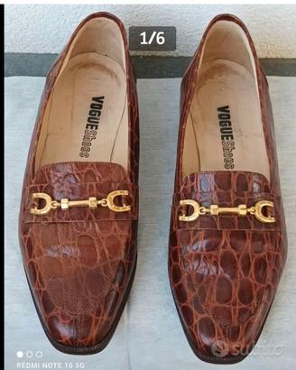 Mocassini Simil GUCCI 37; 100% Cuoio - NUOVI