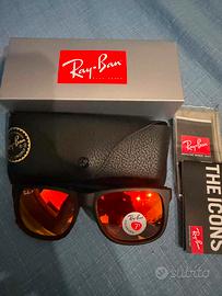 Ray-Ban Justin ORB4165 - Nero, lenti rosse