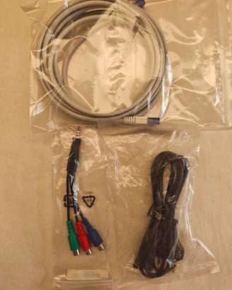 Lotto 3cavi Nuovi:ethernet,comp/jack,alimentazione