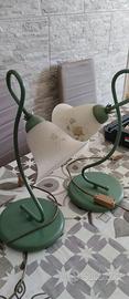 Lampadario e lumi in ferro battuto camera letto