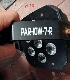 FARO DISCOTECA PROIETTORE LED  PAR-10W-7-R