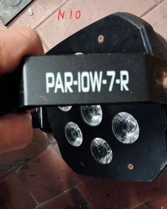 FARO DISCOTECA PROIETTORE LED  PAR-10W-7-R