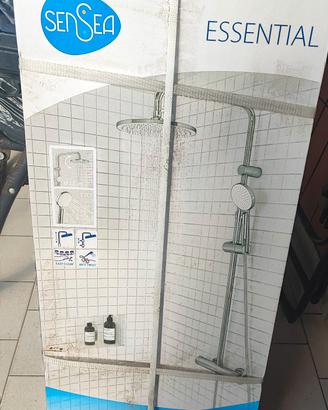 set doccia con miscelatore termostatico e finitura