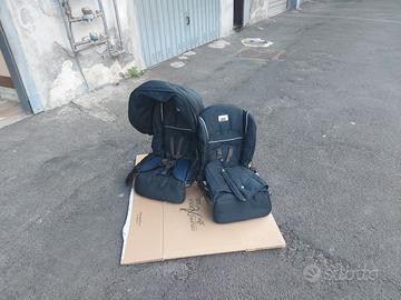 trittico per gemelli con baby pullman ovetti seggi
