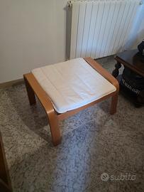 Poggiapiedi / Pouf IKEA POÄNG in Legno tess Bianco