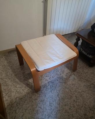Poggiapiedi / Pouf IKEA POÄNG in Legno tess Bianco