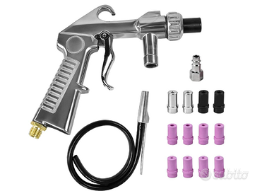 Kit pistola per sabbiatura da compressore con tubo