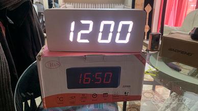 orologio svegli finto legno