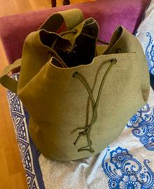 Zaino sporting sacs in tela verde militare