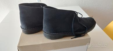 clarks desert boot blu navy