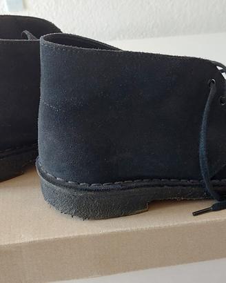 clarks desert boot blu navy