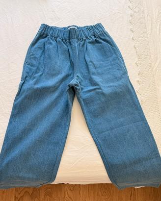 Pantaloni Pantamolle Denim Scuro Taglia S