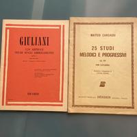 Libri studio per Chitarra - Giuliani e Carcassi