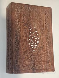 Portagioie vintage legno intagliato