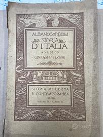 Libro scolastico del1921 Storia d’Italia Sorbelli