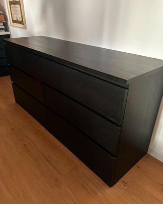 Cassettiera Malm 6 cassetti 160x 80 x 50 cm