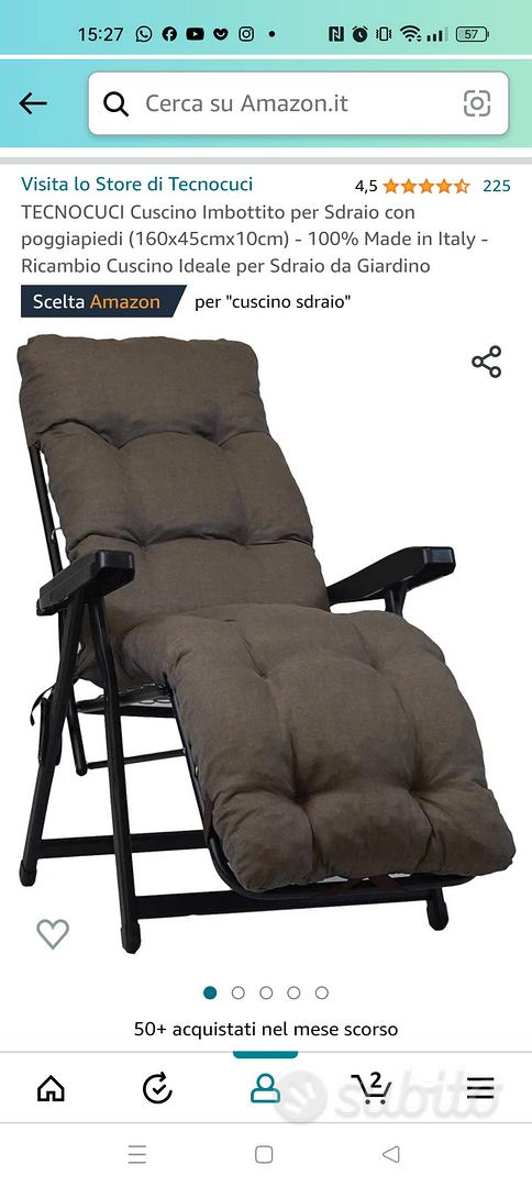 Sedia Poltrona Sdraio SEDIA A Con Poggiapiedi Prolunga Spiaggia