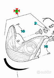 -Faro anteriore Aprilia Leonardo 125 AP8124522