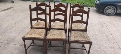 sedie  in legno massello 