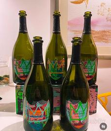 Dom perignon jean Michael basquiat bottiglie Vuote