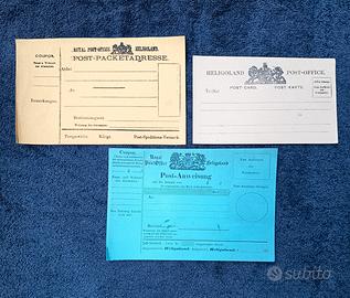 Heligoland Royal Post Office Lotto 3 Rarità Postal
