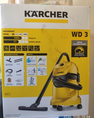 Bidone Aspiratutto Kärcher WD 3  - NUOVO MAI USATO