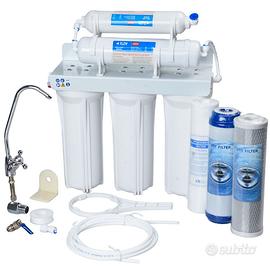 SISTEMA DEPURAZIONE ACQUA FILTRO 5 STADI CON SPILL