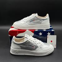 Autry sneakers medalist low bianche e argento 39
