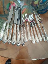 Set posate argento 800