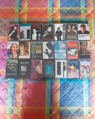 Lotto di 21 musicassette Pop-Rock internazionale