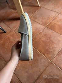 Espadrillas donna grigio argento 39