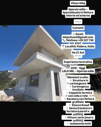 Muratore pittore opere edilizie ecc