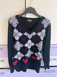 Maglione nero fantasia