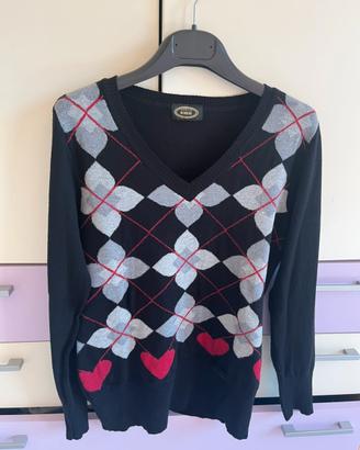 Maglione nero fantasia