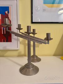 Coppia di candelabri razionalisti anni ’30 italia