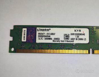 RAM Kingston 4GB DDR3 1333MHz Desktop PC Perfettam