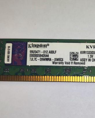RAM Kingston 4GB DDR3 1333MHz Desktop PC Perfettam