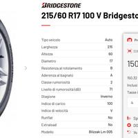 Gomme invernali Bridgestone Blizzak