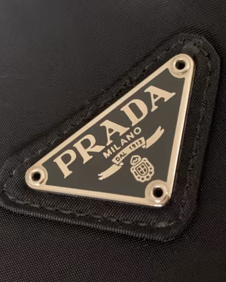 Prada-Borsa Crossbody Vintage Nylon Nero Anni '80