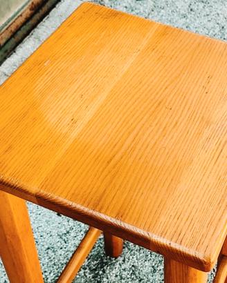 Sgabello alto 80 cm in legno massello mai usato.