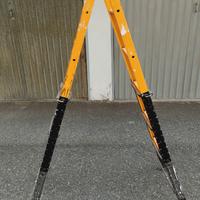 Scala in ferro 5 gradini, pieghevole e allungabile