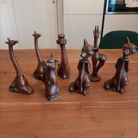 Statuine Animali Simil/legno 