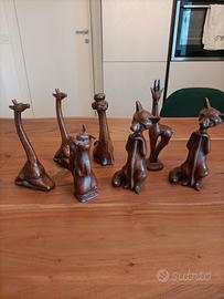 Statuine Animali Simil/legno 