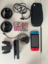 nintendo switch con controller e mario kart
