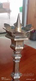 candelabro portacero in bronzo  da altare