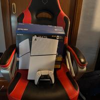 play5 con controller e sedia da gaming