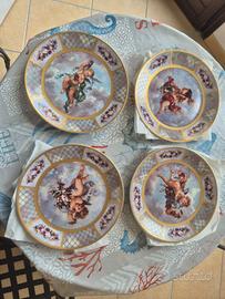 4 piatti decorativi in Porcellana limonge