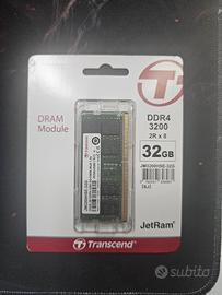 RAM Notebook 32GB DDR4 3200 Transcend SO-DIMM Nuov