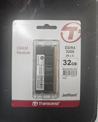RAM Notebook 32GB DDR4 3200 Transcend SO-DIMM Nuov