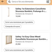 Cancello per bambini con prolunga